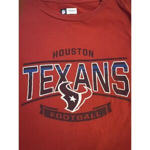 Houston Texans Shirt Mens 2XL Red Cotton T-Shirt‎ Football NFL Team Apparel Tee